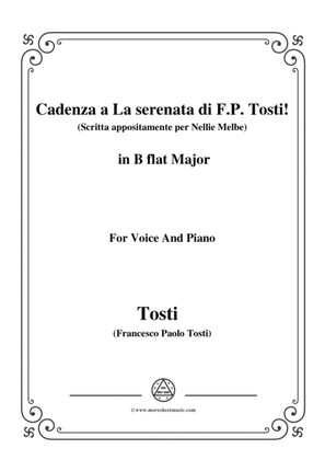 Tosti-Cadenza a La serenata(Scritta appositamente per Nellie Melbe) in B flat Major,for Voice and Pi