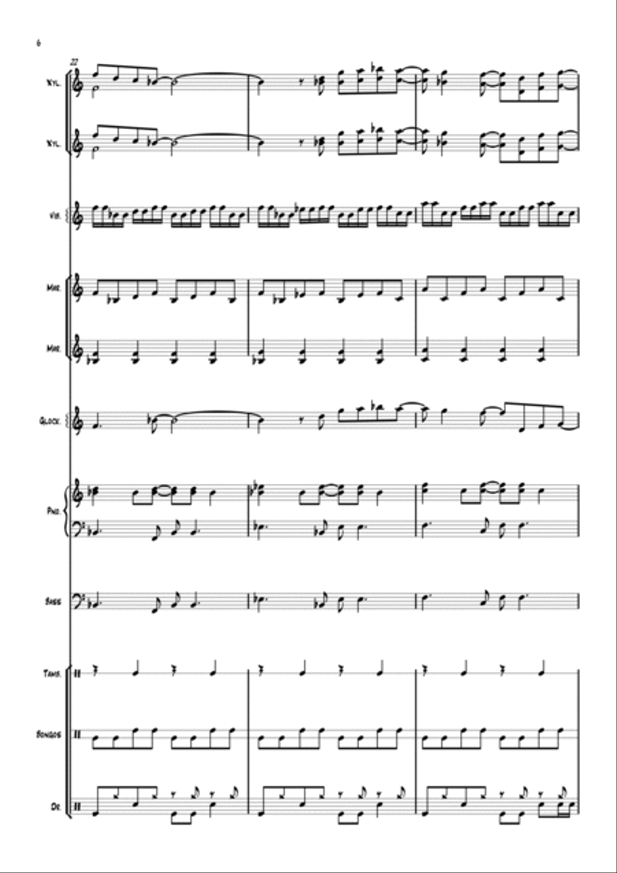 Gotta Catch Em All Percussion Ensemble scores gallery preview page 6