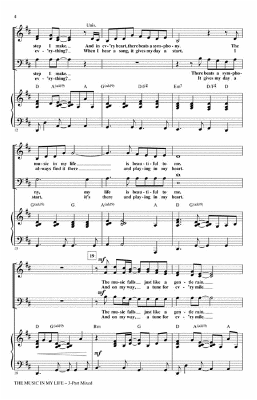 The Music in My Life Choir scores gallery preview page 3