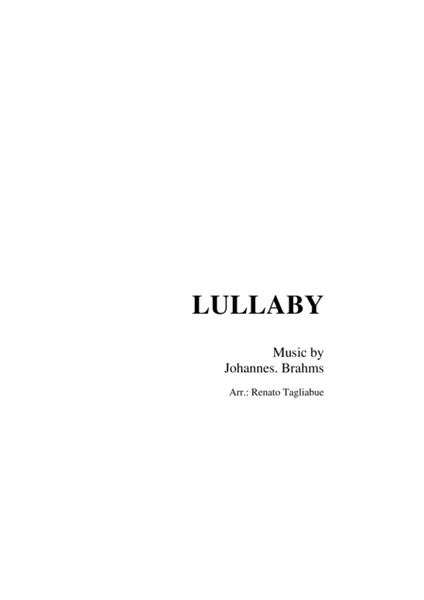 LULLABY - Brahms - For String Quartet - with parts image number null