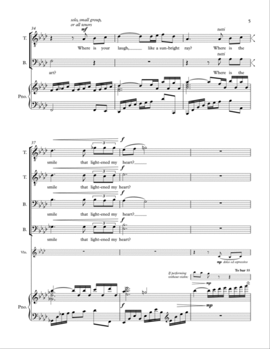 I Whisper Your Name TTBB scores gallery preview page 6