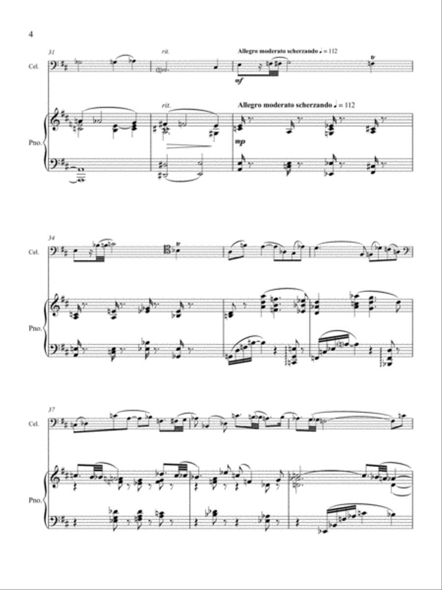 Sonata for Violoncello and Piano Piano Accompaniment scores gallery preview page 5