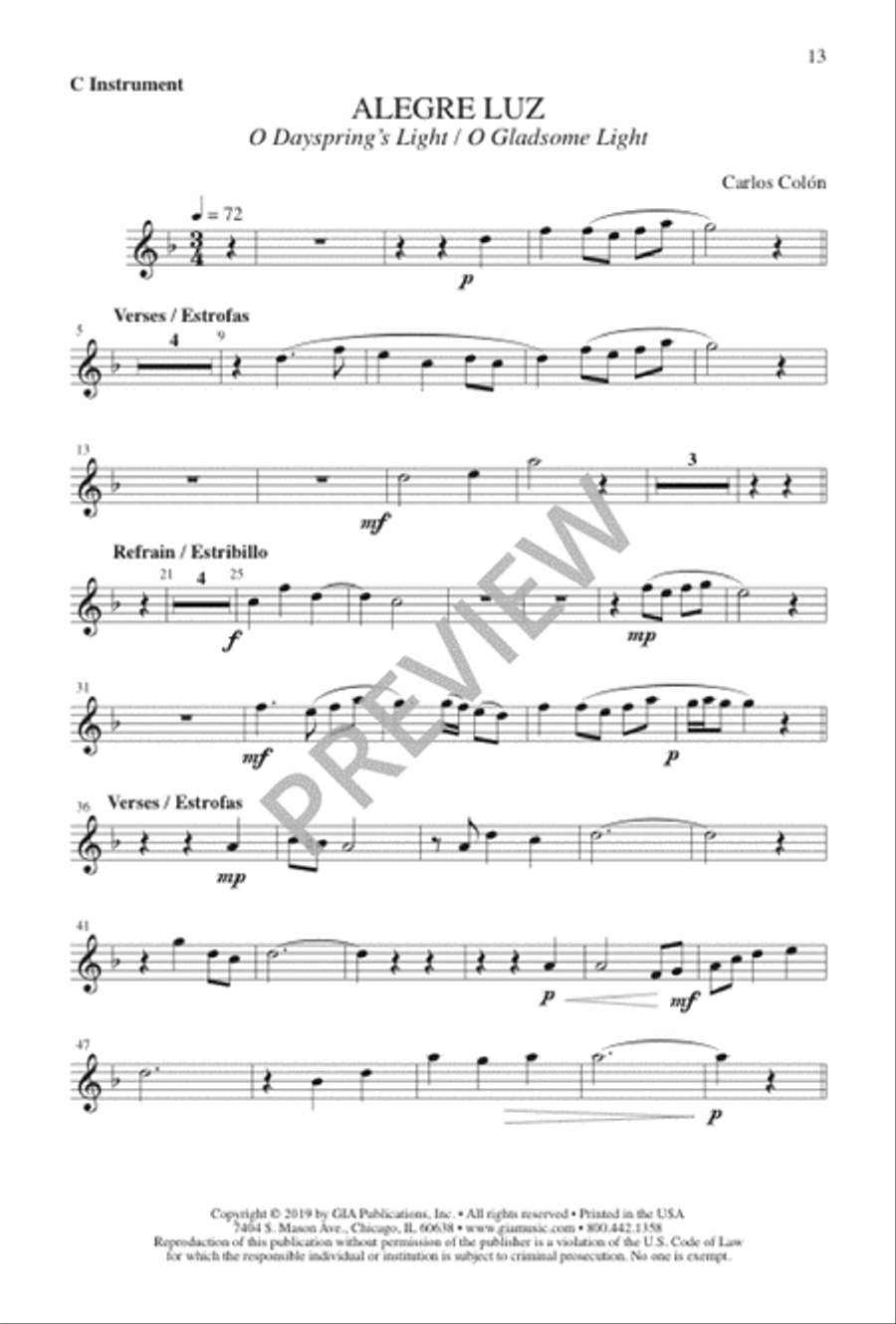 Alegre Luz 4-Part scores gallery preview page 13