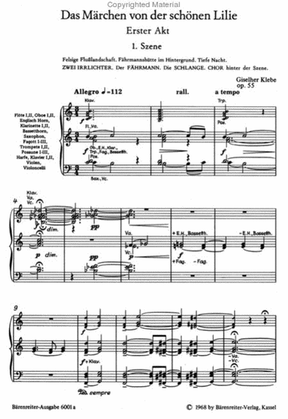 Das Marchen von der schonen Lilie, Op. 55