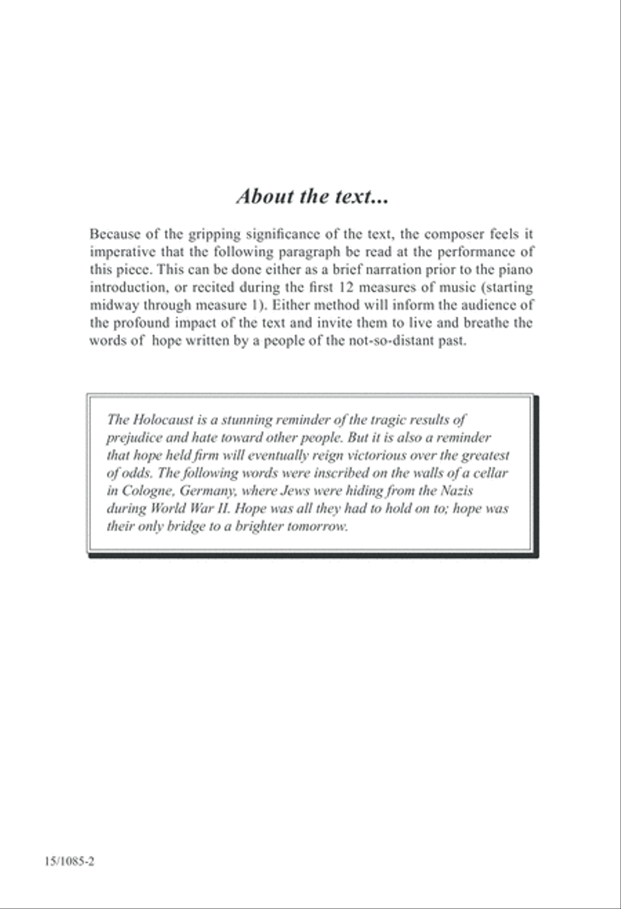Inscription of Hope 4-Part scores gallery preview page 3