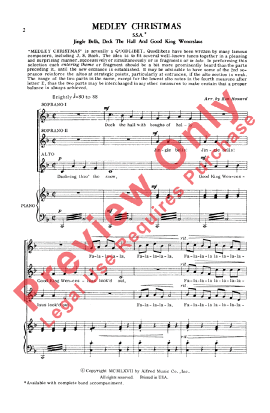 Medley Christmas Medley Christmas Women's Choir scores gallery preview page 2