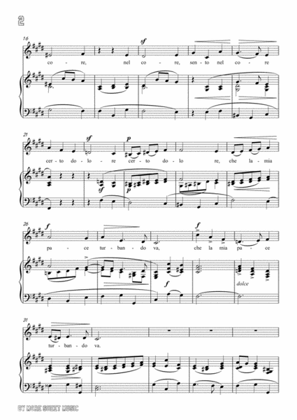 Scarlatti-Sento nel core in c sharp minor,for Voice and Piano image number null