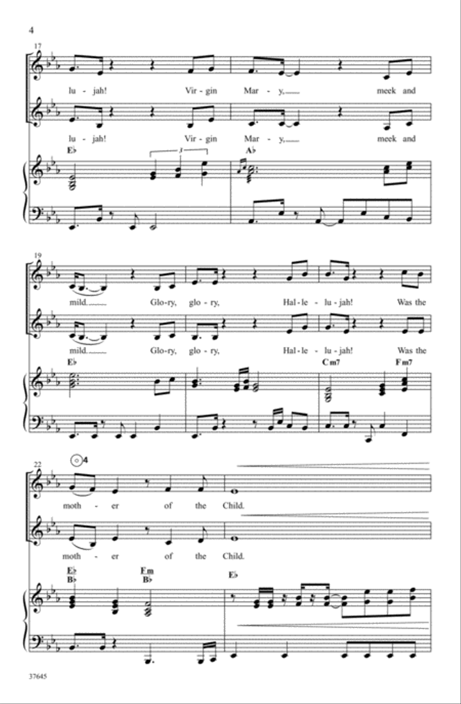 Christmas Glory Hallelujah 2-Part scores gallery preview page 3