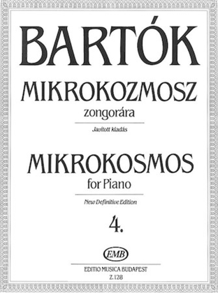 Book cover for Mikrokosmos For Piano Volume 4
