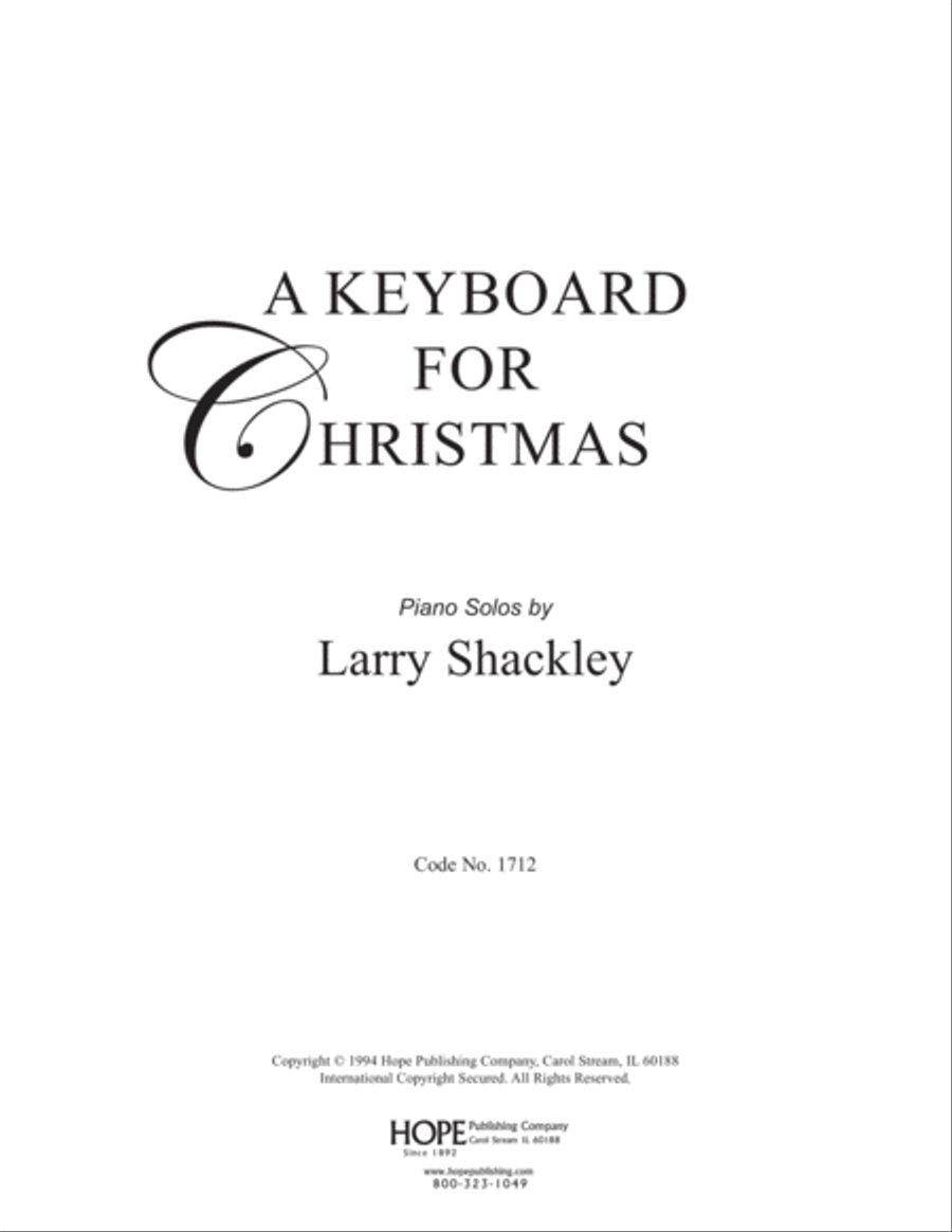 Keyboard for Christmas, A-Digital Download Piano Solo scores gallery preview page 3