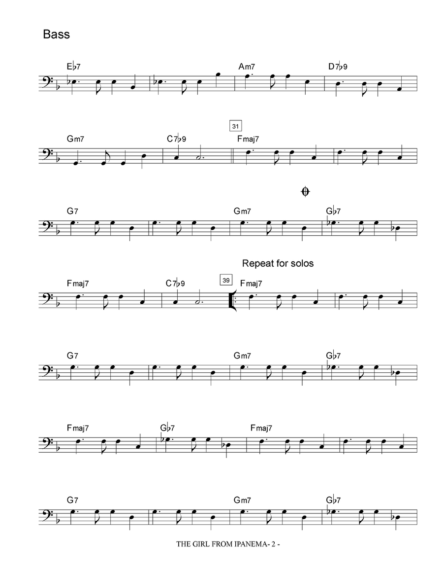 The Girl From Ipanema (Garota De Ipanema) The Girl From Ipanema (Garota De Ipanema) Jazz Ensemble scores gallery preview page 3