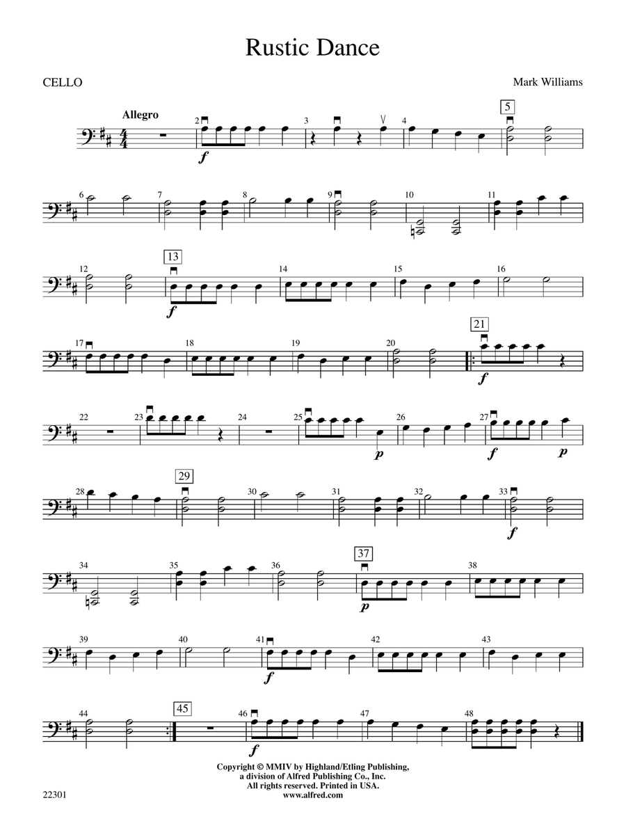 Rustic Dance: Cello