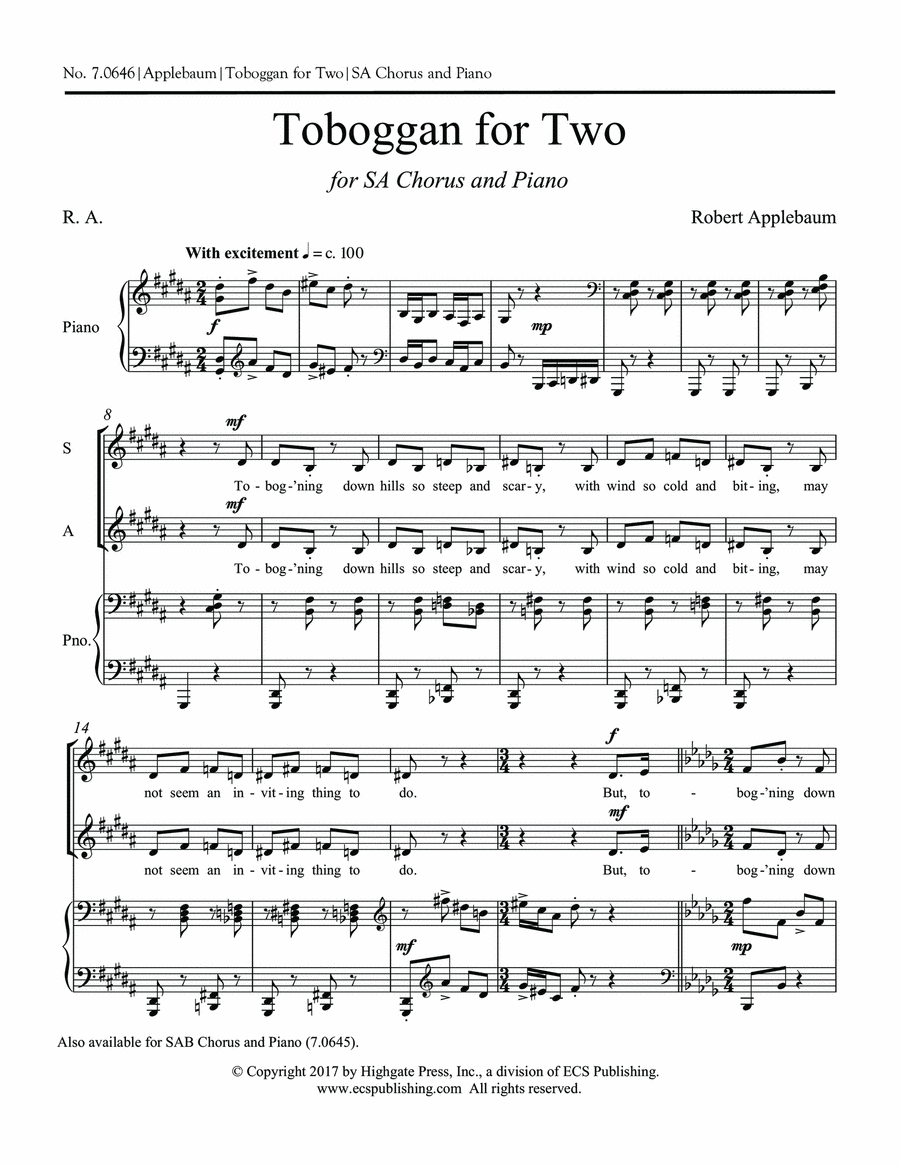 Toboggan for Two SA scores gallery preview page 1