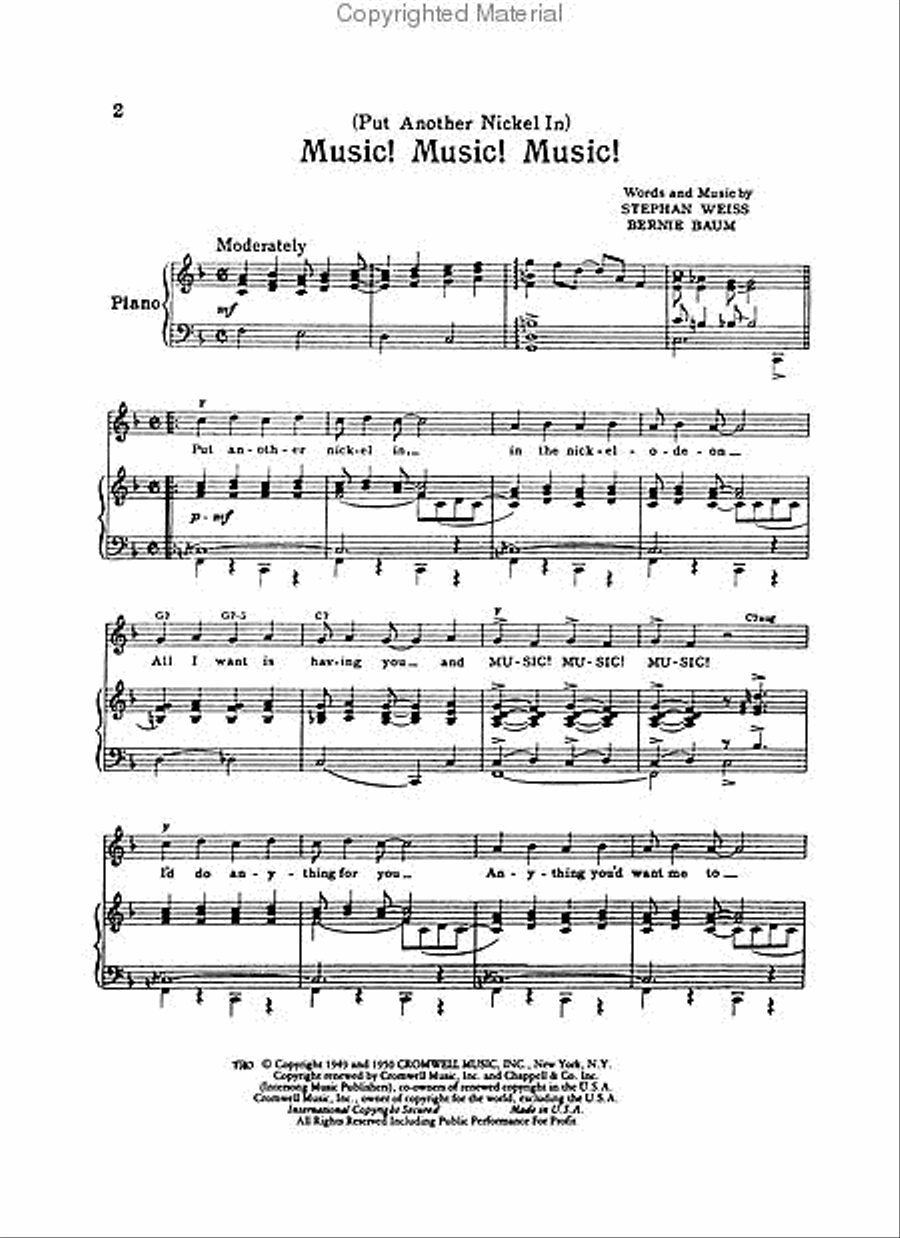 Music! Music! Music! (Put Another Nickel In)