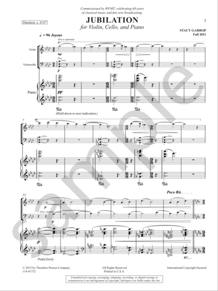 Jubilation Jubilation Piano Trio scores gallery preview page 3