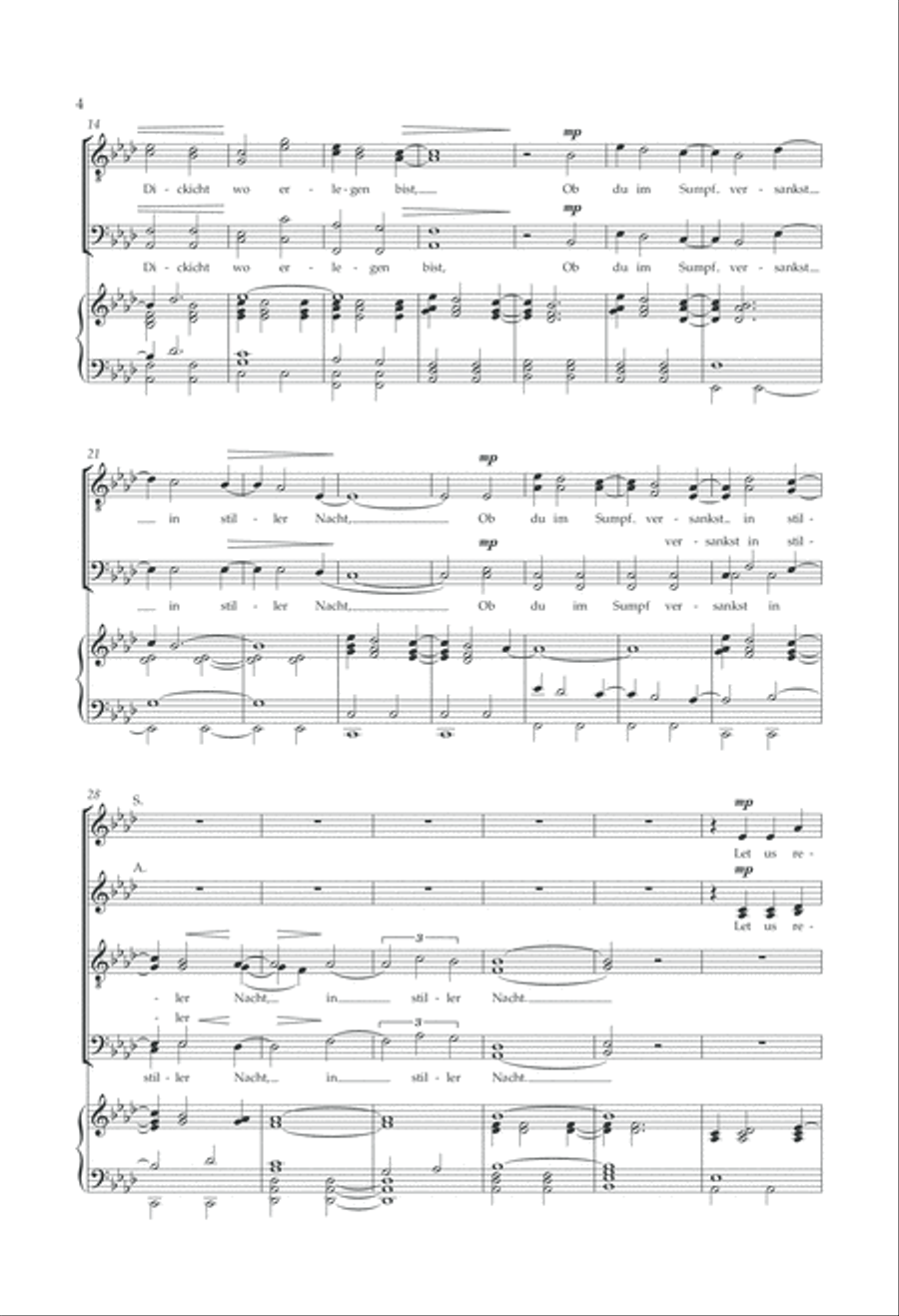 Sure of the sky, sure of the sun/Des Himmels sicher, der Sonne sicher Divisi scores gallery preview page 4