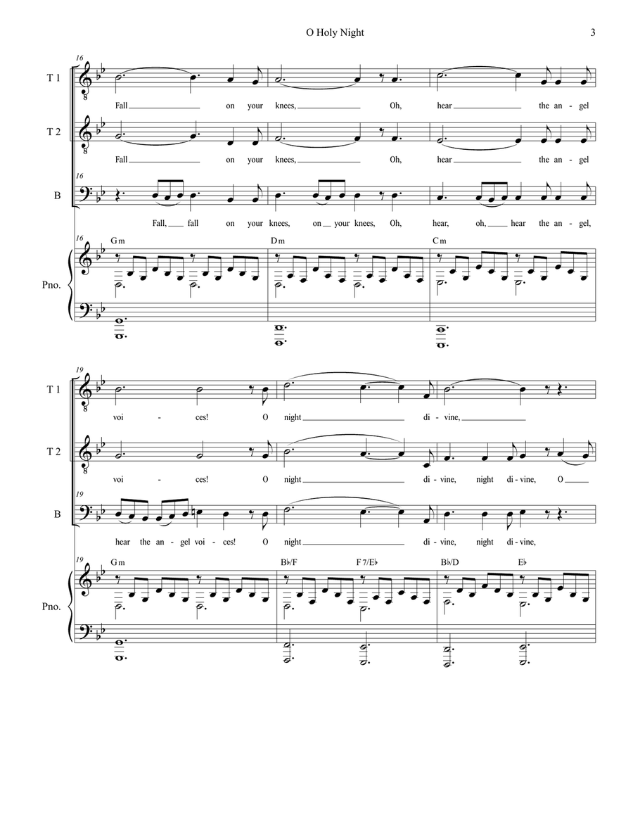 O Holy Night (TTB - Medium/Low Key) TTB scores gallery preview page 4