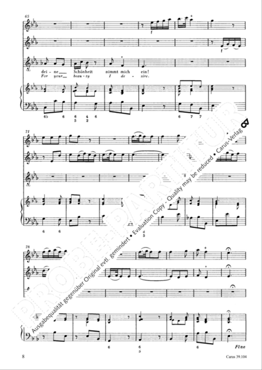 Holy child, come now with pleasure (Gottlichs Kind, lass mit Entzucken) Tenor Voice scores gallery preview page 9