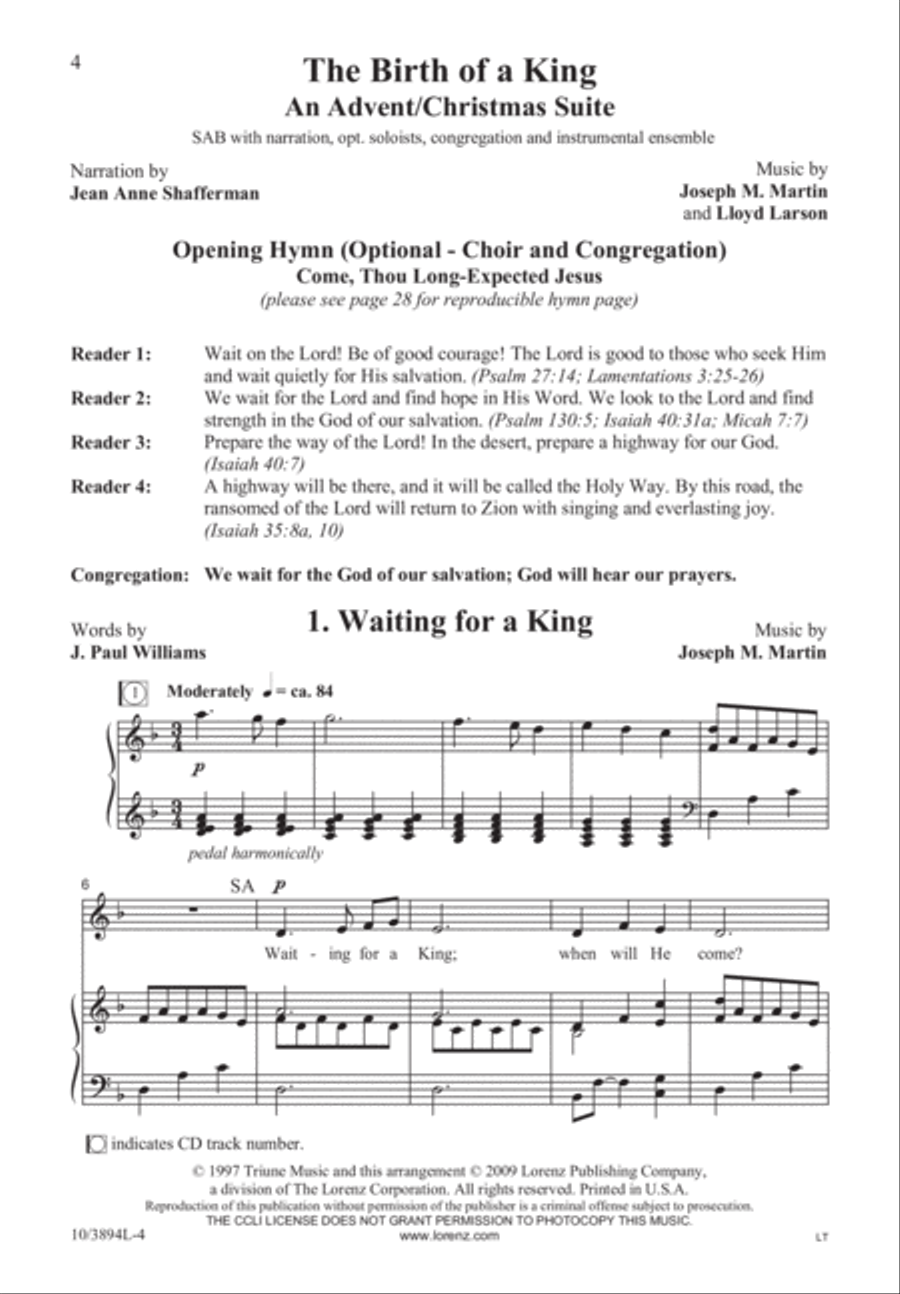 The Birth of a King 3-Part scores gallery preview page 5