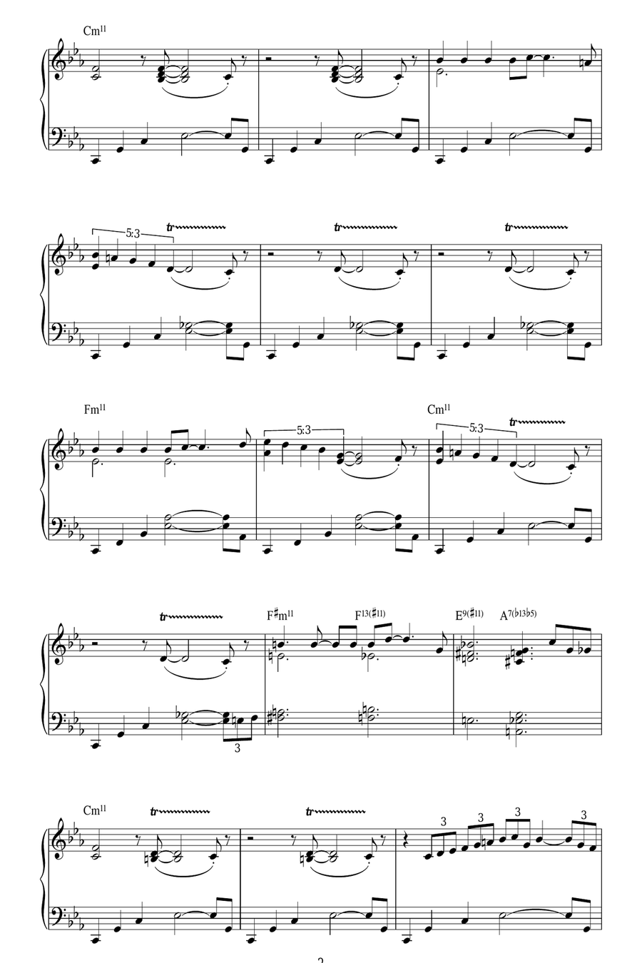 Footprints Piano Solo scores gallery preview page 2