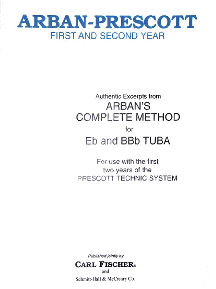 Authentic Excerpts From Arban's Complete Method For Eb And Bbb Tuba Tuba scores gallery preview page 1