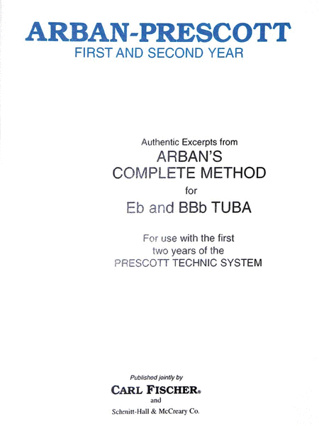 Authentic Excerpts From Arban's Complete Method For Eb And Bbb Tuba