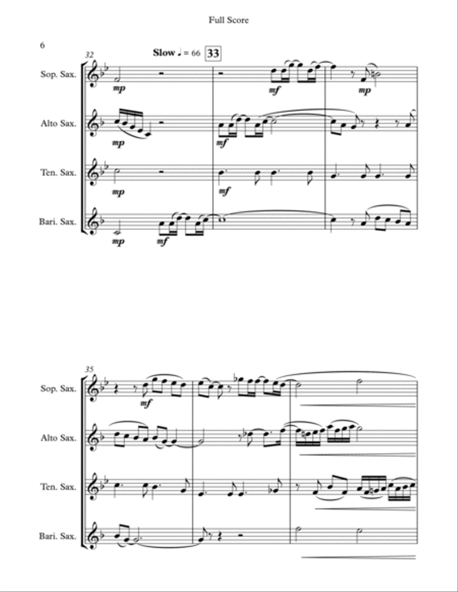 What I Did For Love What I Did For Love Saxophone Quartet scores gallery preview page 6