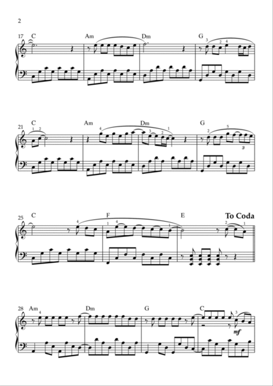 Flowers Flowers Piano Solo scores gallery preview page 2