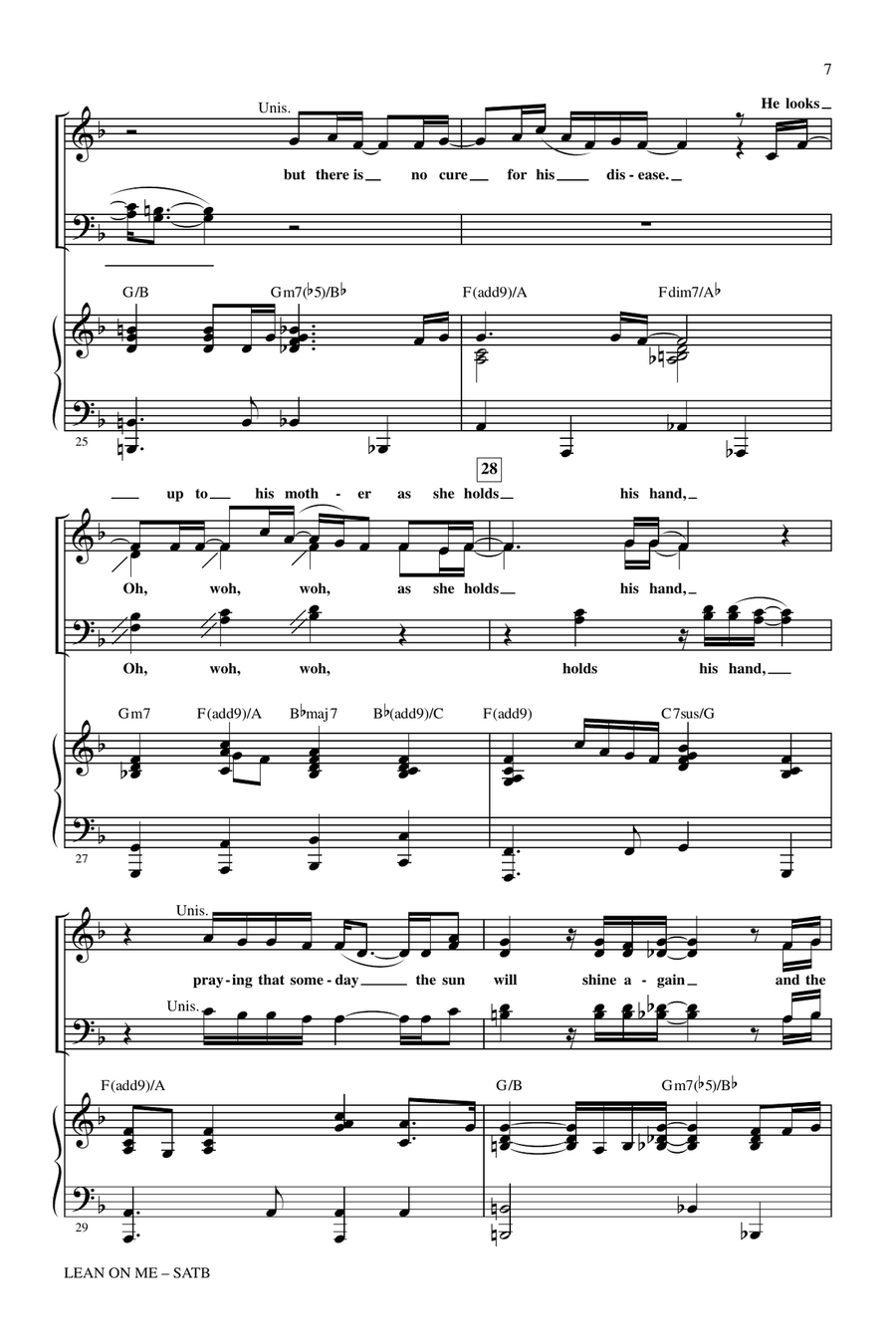 Lean On Me (arr. Andre Williams) 4-Part scores gallery preview page 5