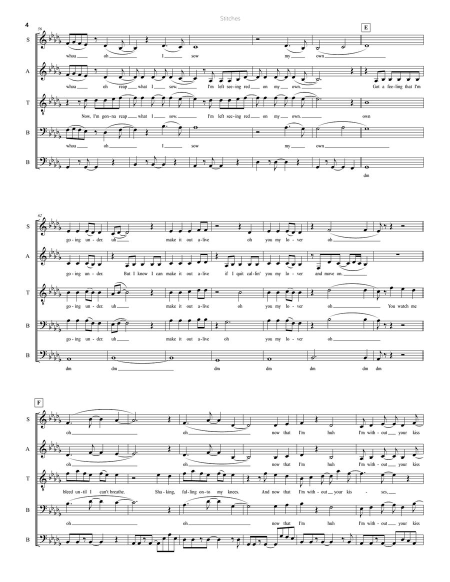 Stitches Stitches 4-Part scores gallery preview page 4