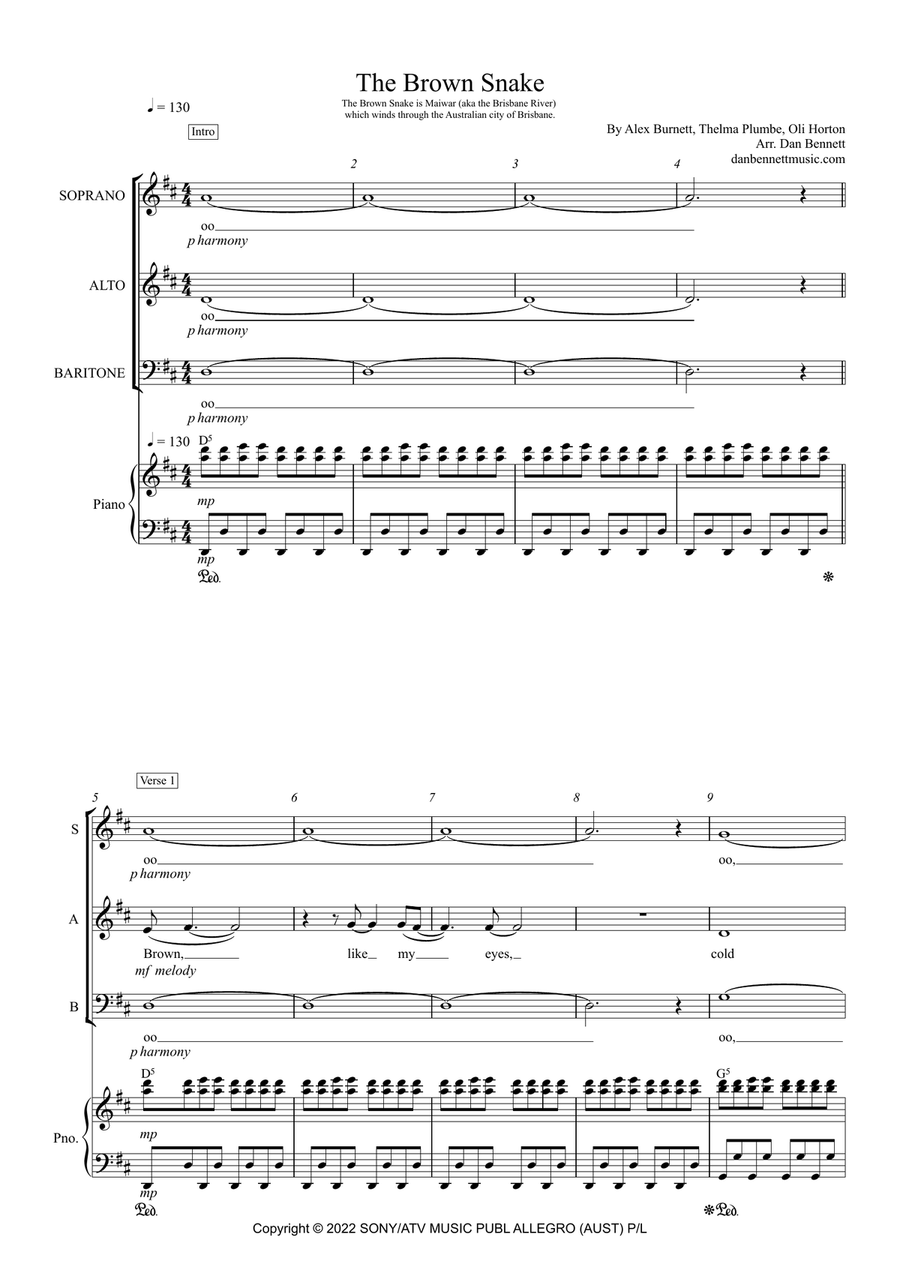 The Brown Snake 3-Part scores gallery preview page 1