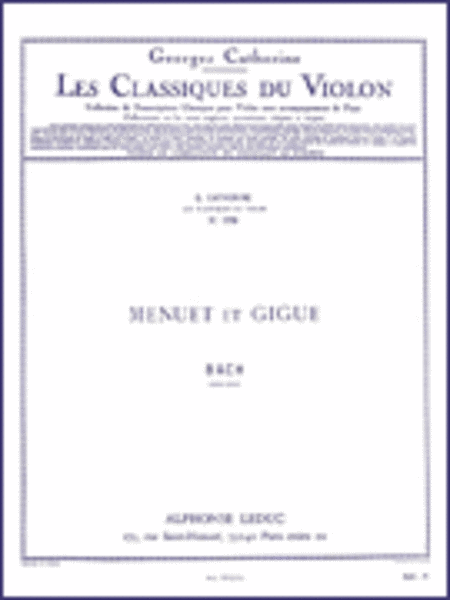 Menuet et Gigue - Les Classiques du Violon No. 179