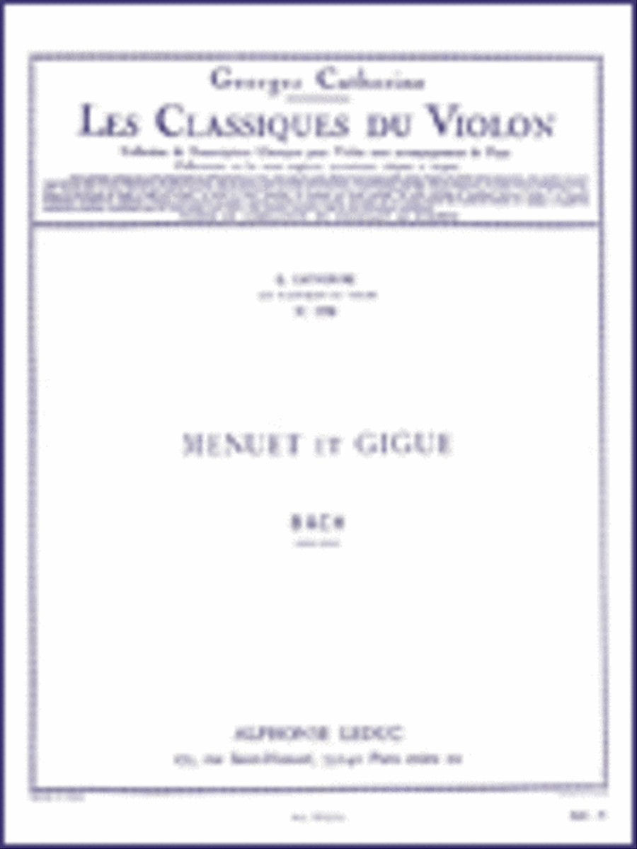 Menuet et Gigue - Les Classiques du Violon No. 179 Violin Solo scores gallery preview page 1
