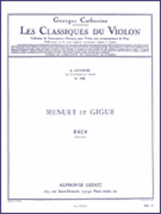 Book cover for Menuet et Gigue - Les Classiques du Violon No. 179
