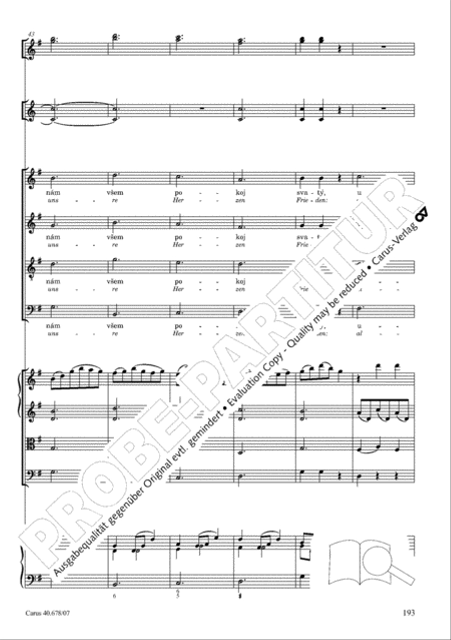 Missa pastoralis bohemica 4-Part scores gallery preview page 206
