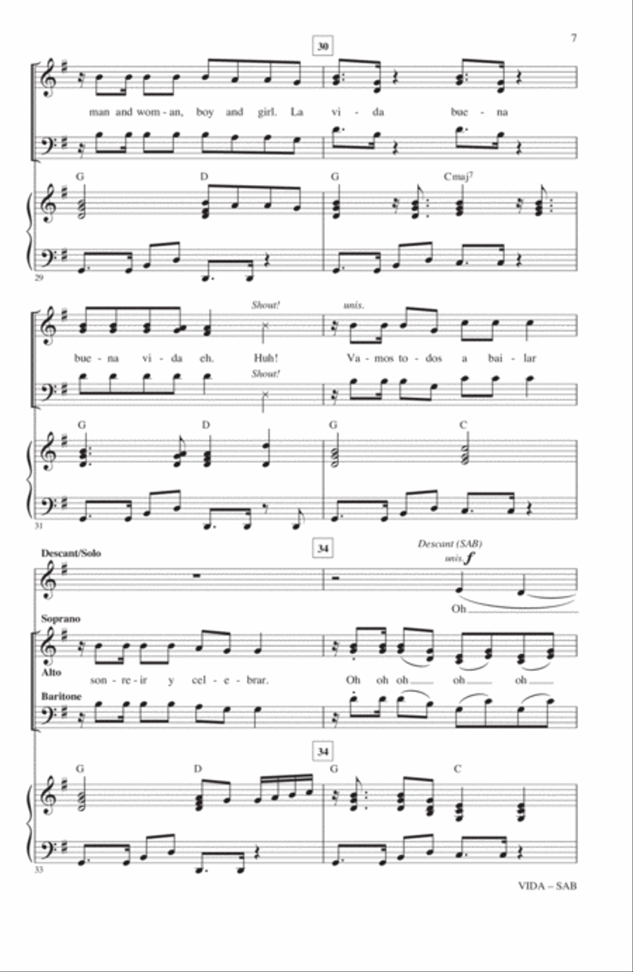 Vida 3-Part scores gallery preview page 6