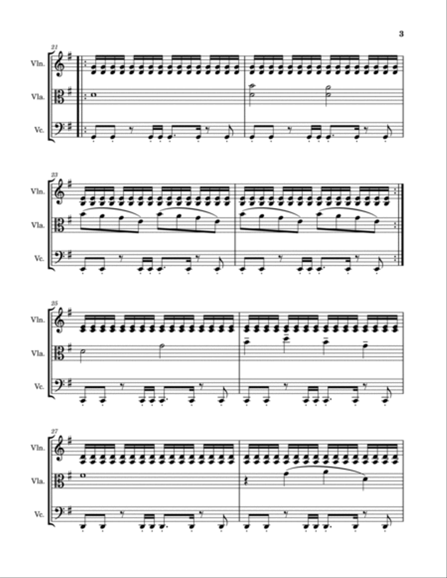 Bridgerton Main Title Bridgerton Main Title String Trio scores gallery preview page 3