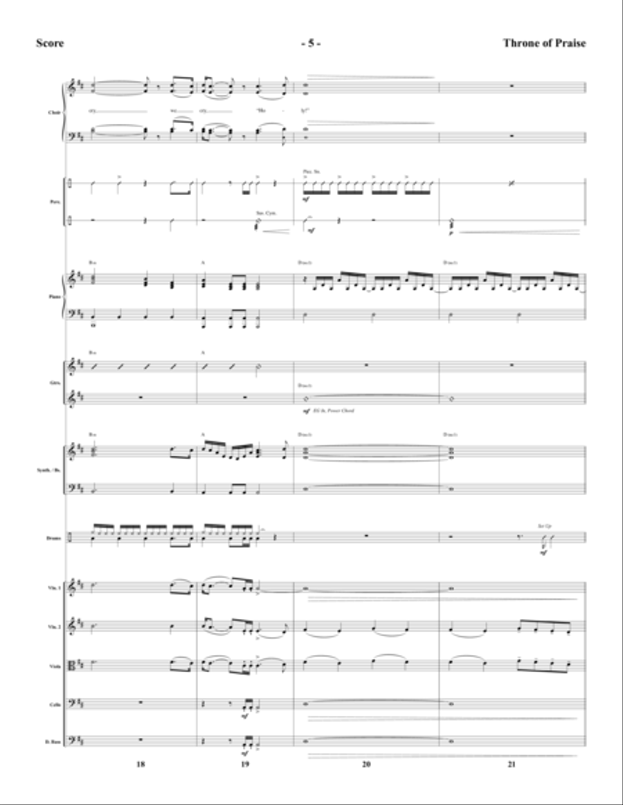 Throne of Praise - Full Score Choir scores gallery preview page 5