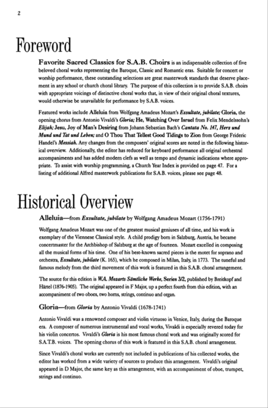 Favorite Sacred Classics for SAB Choirs 3-Part scores gallery preview page 8