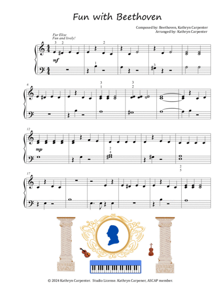 Fun with Beethoven (Easy Piano, Studio License) image number null