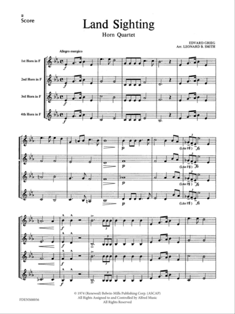 Landsighting French Horn Quartet scores gallery preview page 2