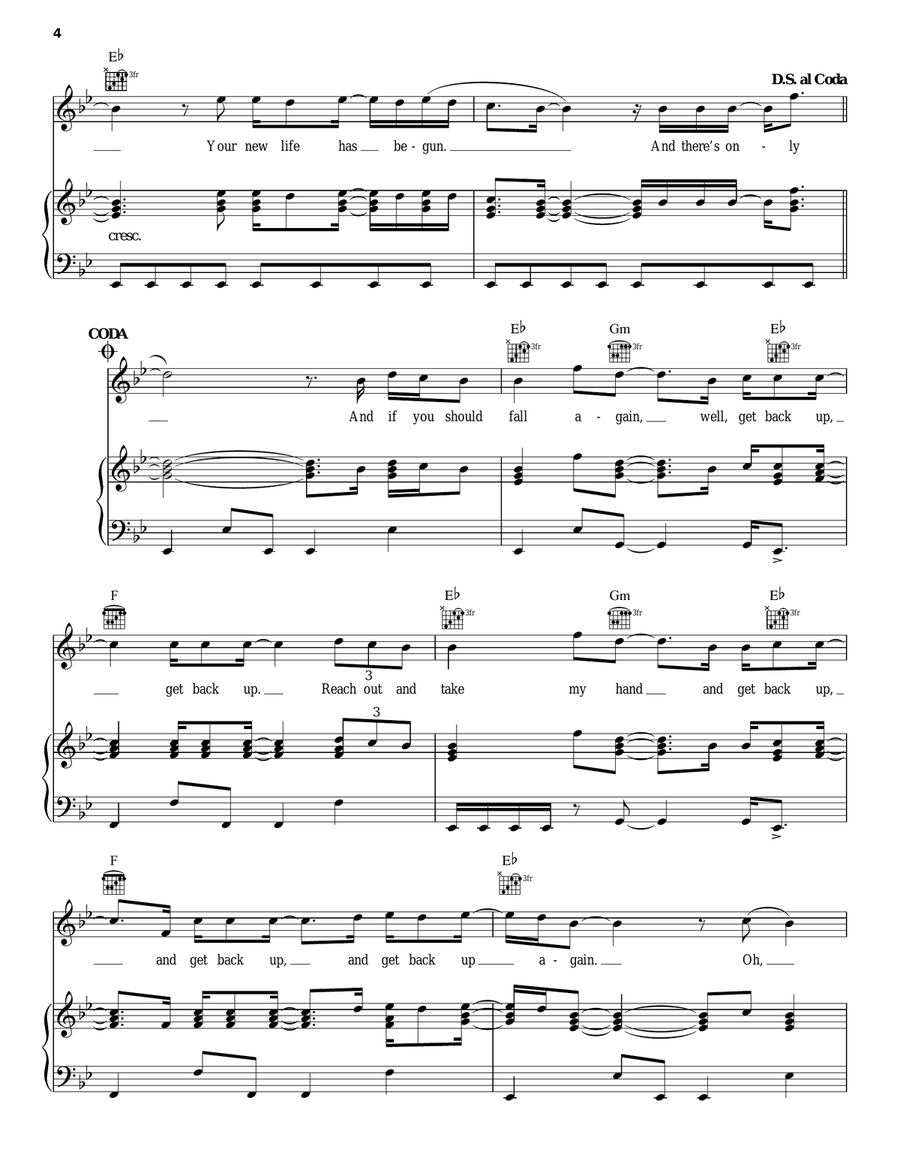 Only Grace Piano, Vocal, Guitar scores gallery preview page 4