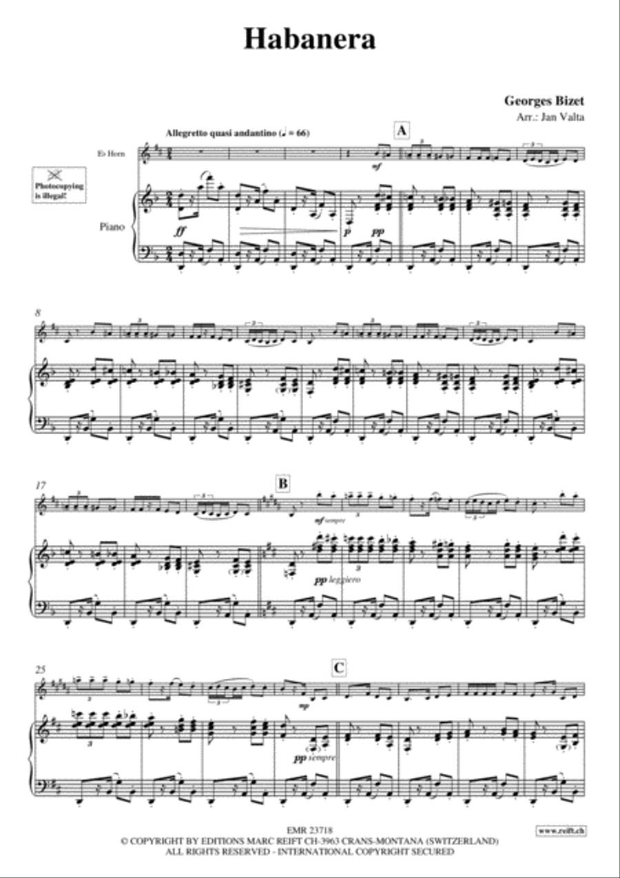 Habanera Horn scores gallery preview page 3