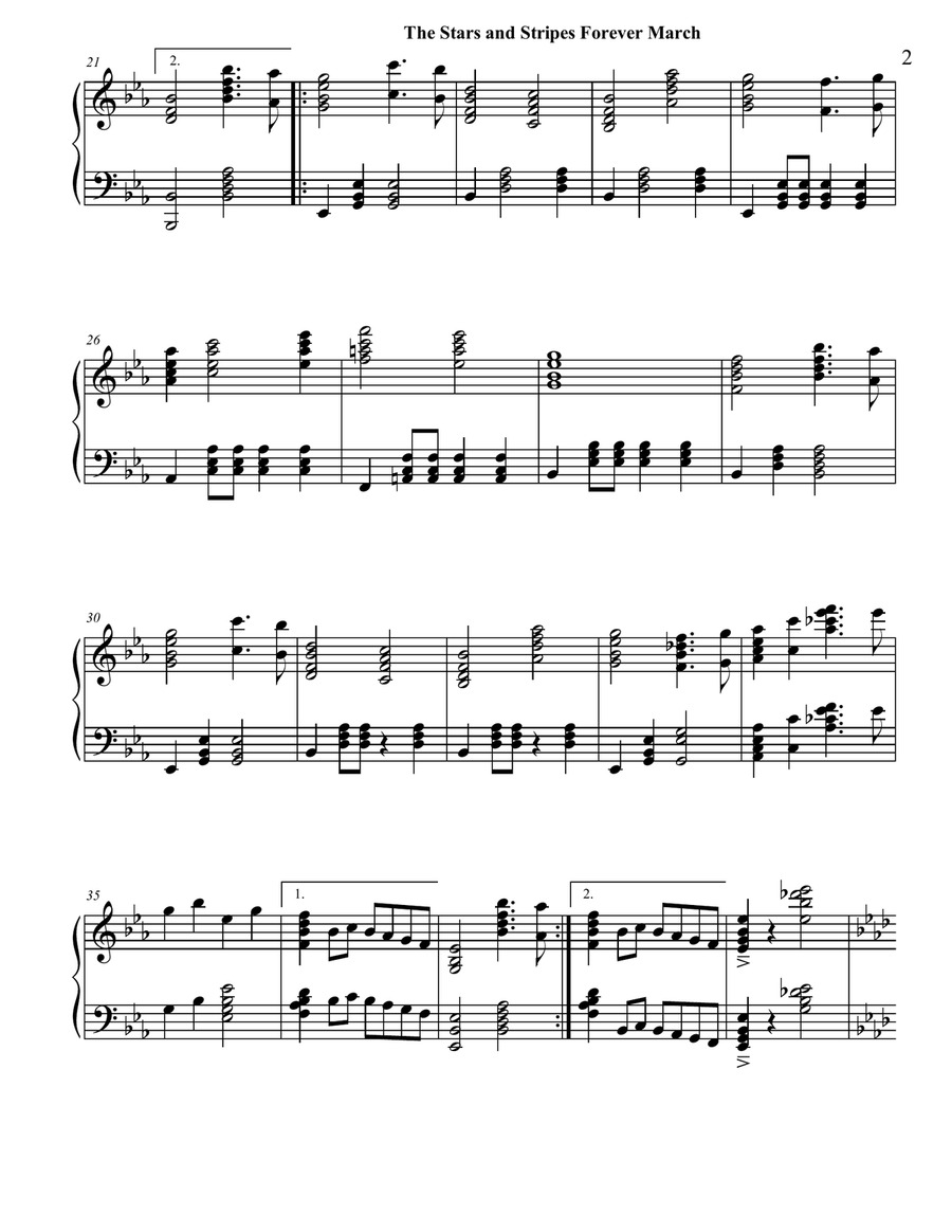 The Stars and Stripes Forever March, in the Style of Vladimir Horowitz Piano Method scores gallery preview page 5