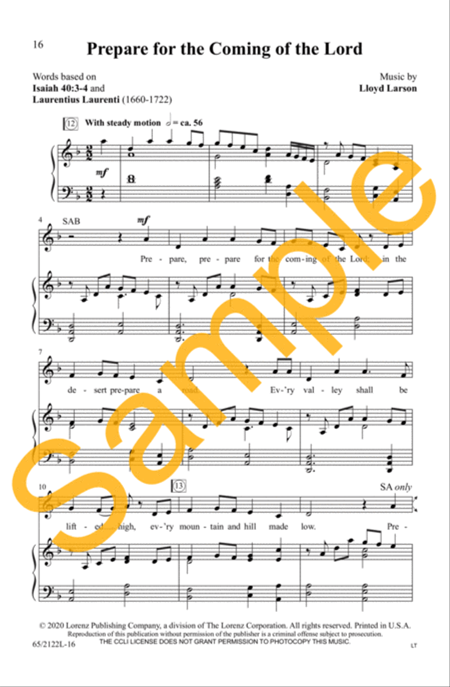 A New and Glorious Morn! 3-Part scores gallery preview page 14