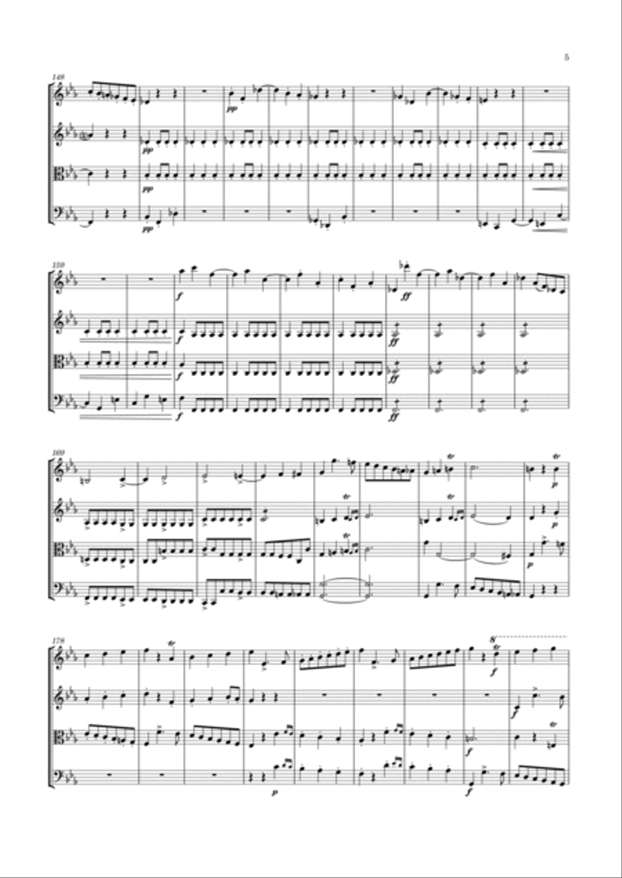 Onslow - String Quartet No.12 in E flat major, Op.10 No.3 String Quartet scores gallery preview page 6
