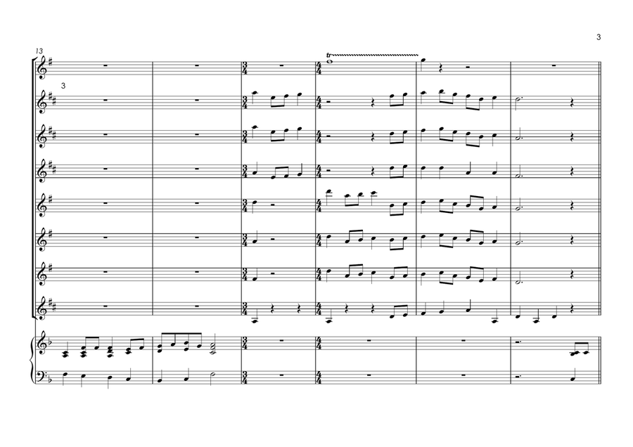 The 12 Days of Christmas - sax ensemble Woodwind Ensemble scores gallery preview page 5