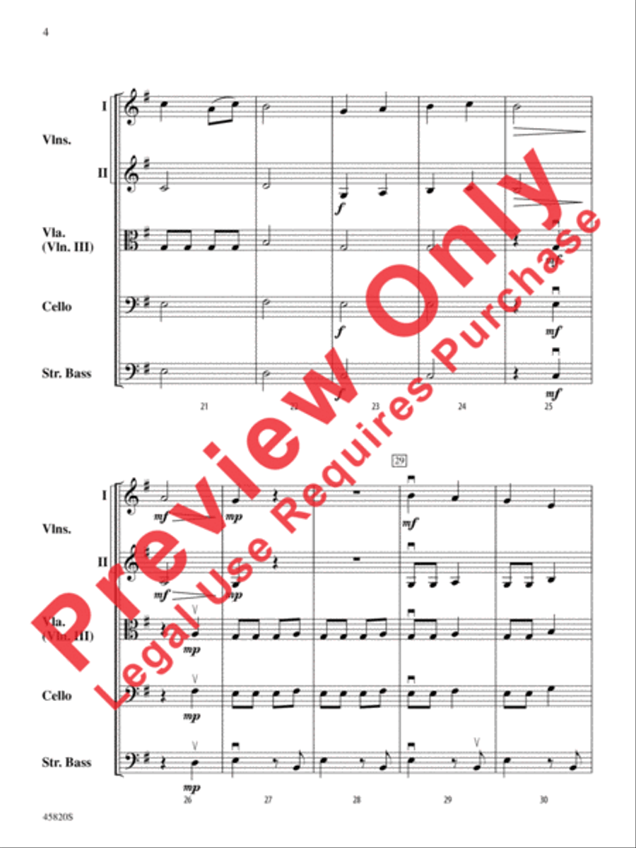 Christmas in a Minute and a Half String Orchestra scores gallery preview page 4