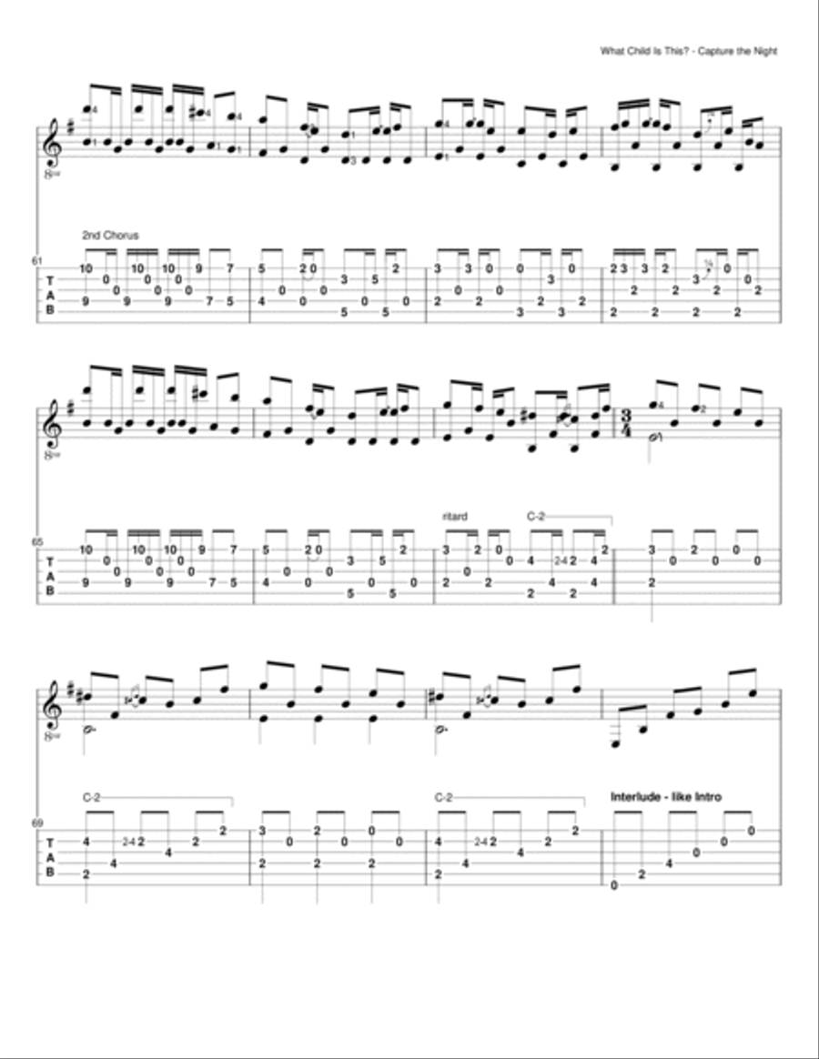 What Child is This? Guitar Solo scores gallery preview page 6