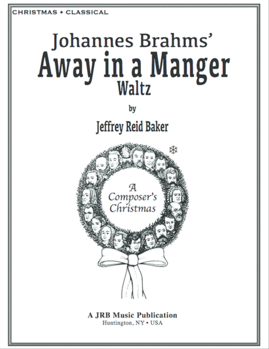 Brahms-Baker: Away In A Manger Waltz Piano Solo scores gallery preview page 1
